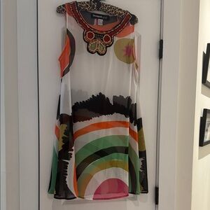 Desigual Multicolor Dress with Beaded Detail